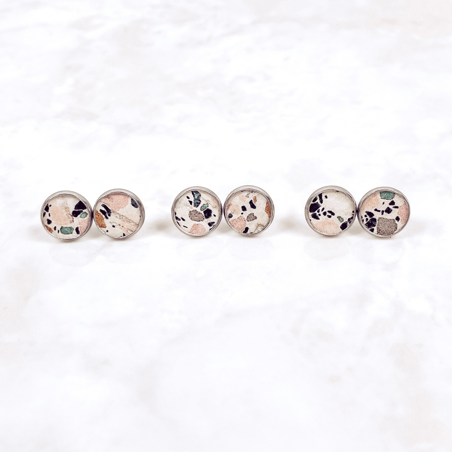 Mommy and Me Stud Set- Silver