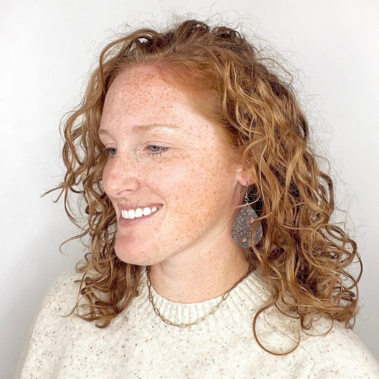 Teardrop Winter Woodland Cork Earrings Creek + Elm