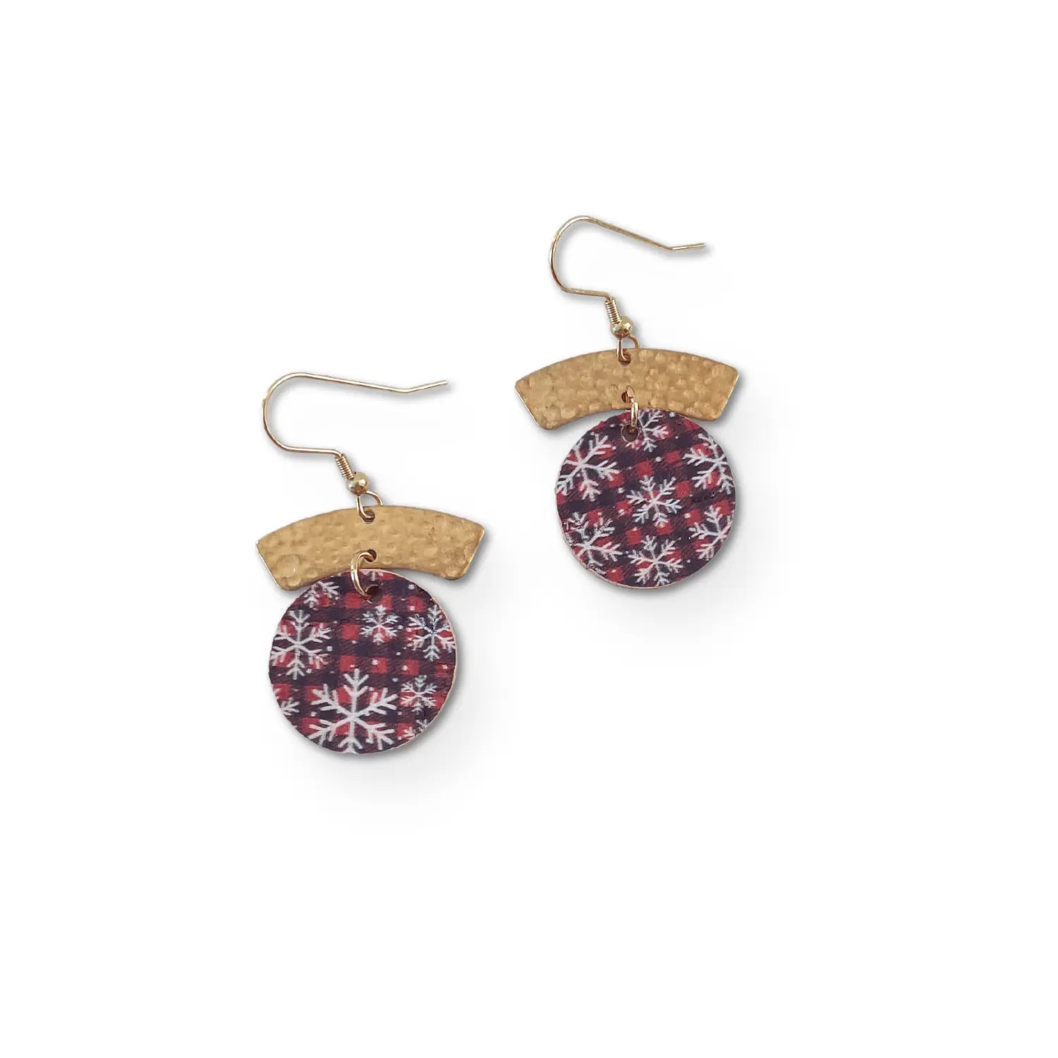 Esmé Snowflake Cork and Arch Accent Earrings