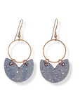 Amelia Cork and Gold Accent Dangly Earrings