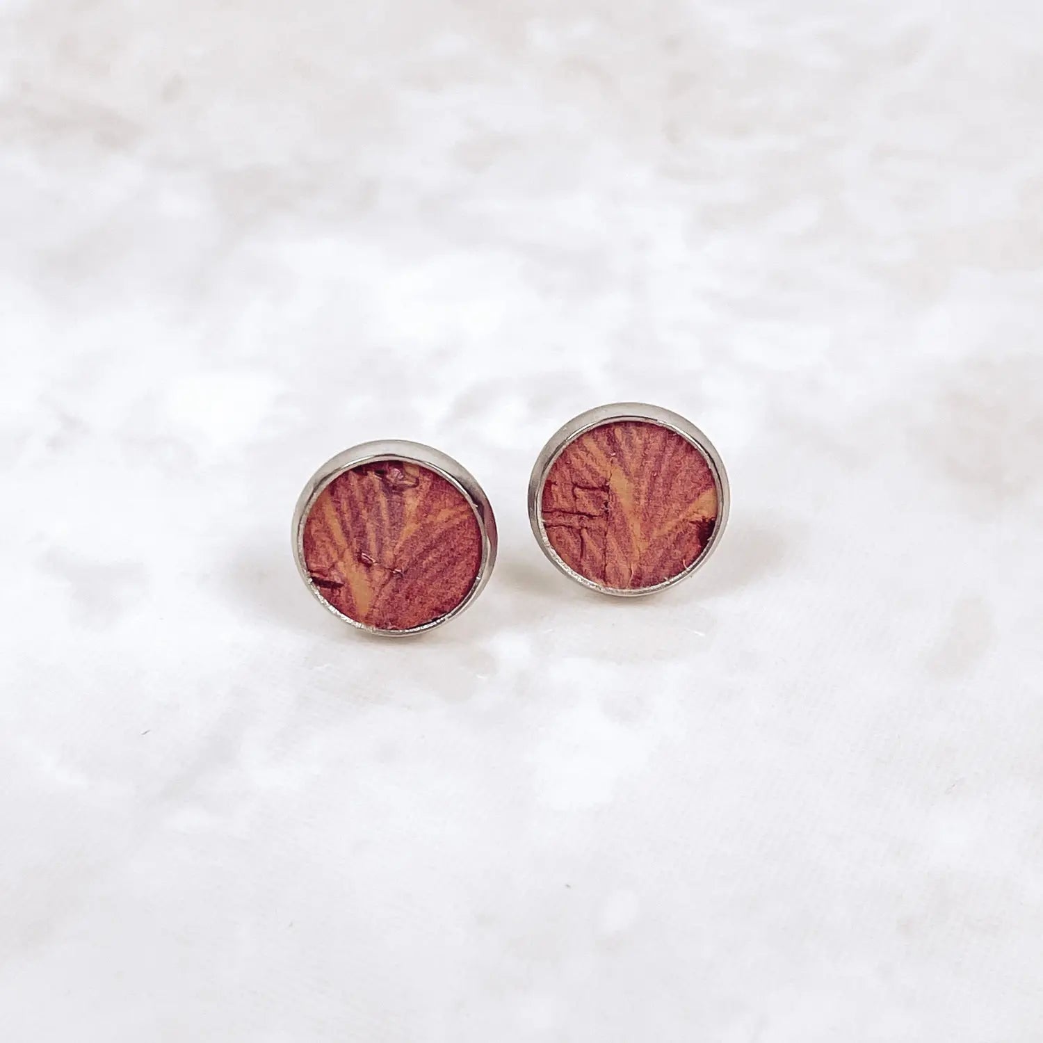 Braided Pastel 10mm Cork Stud Earrings Creek + Elm