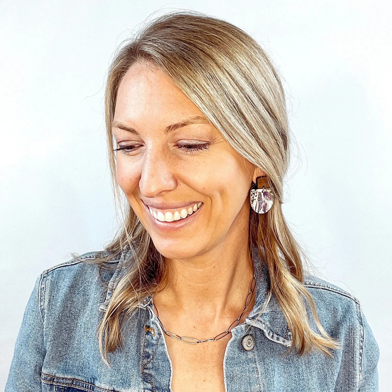 Charlie Walnut Wood and Cork Earrings Creek + Elm