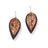 Lainey Petite Floral Cork Leaf Dangly Earrings-Gray Creek + Elm
