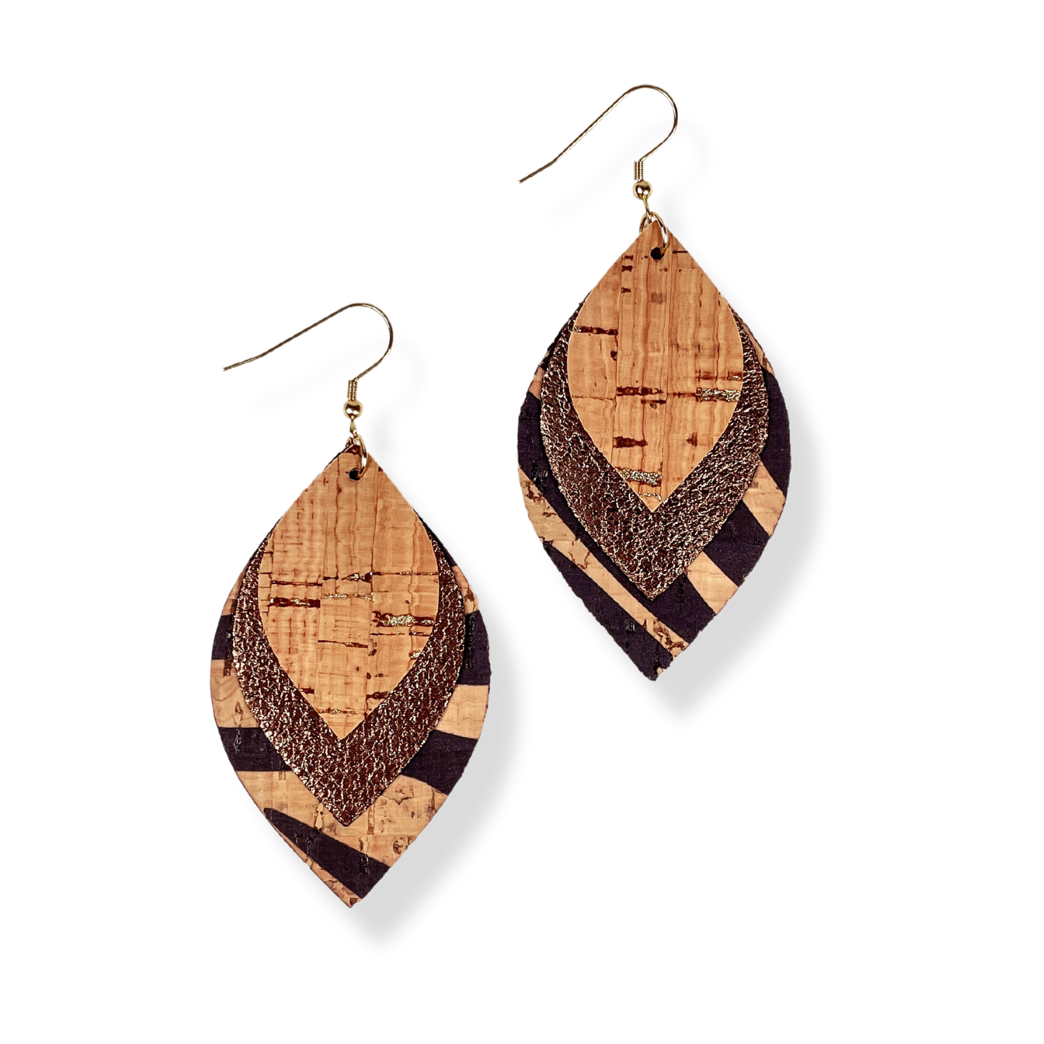 Leopard Sparkle Leaf Earrings, Fish Hook – Zazzy Zebra Boutique