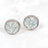 Modern Teal 10mm Cork Stud Earrings Creek + Elm