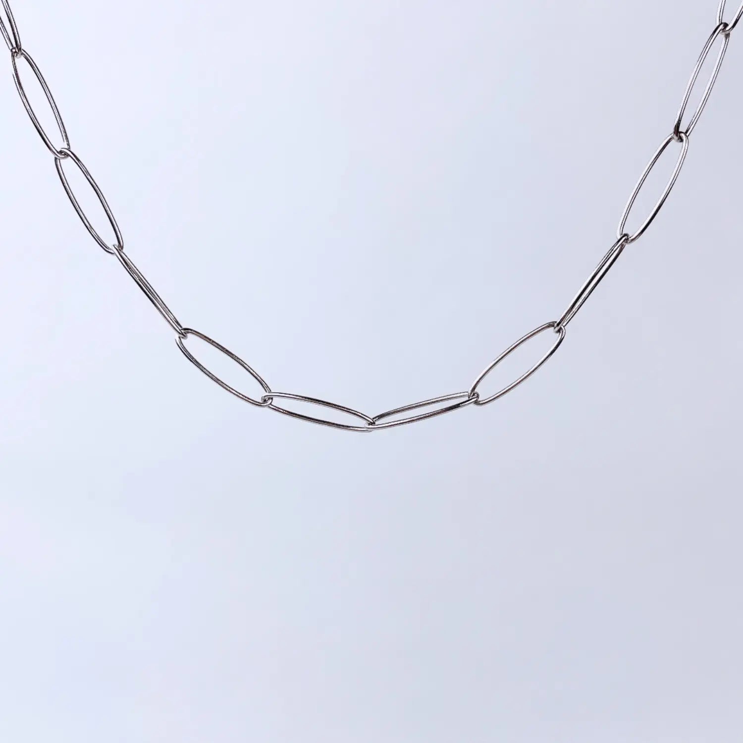 Oval Paperclip Chain Necklace- Silver Creek + Elm