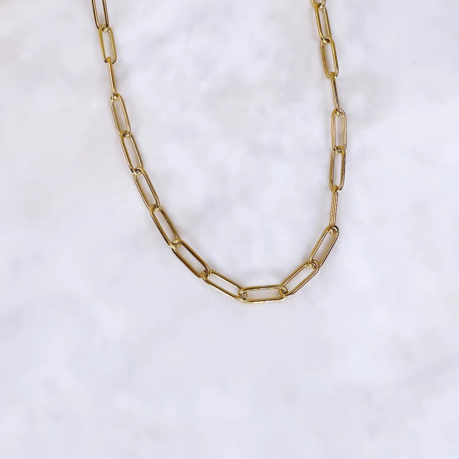 Paperclip Chain Necklace- 18K Gold Creek + Elm