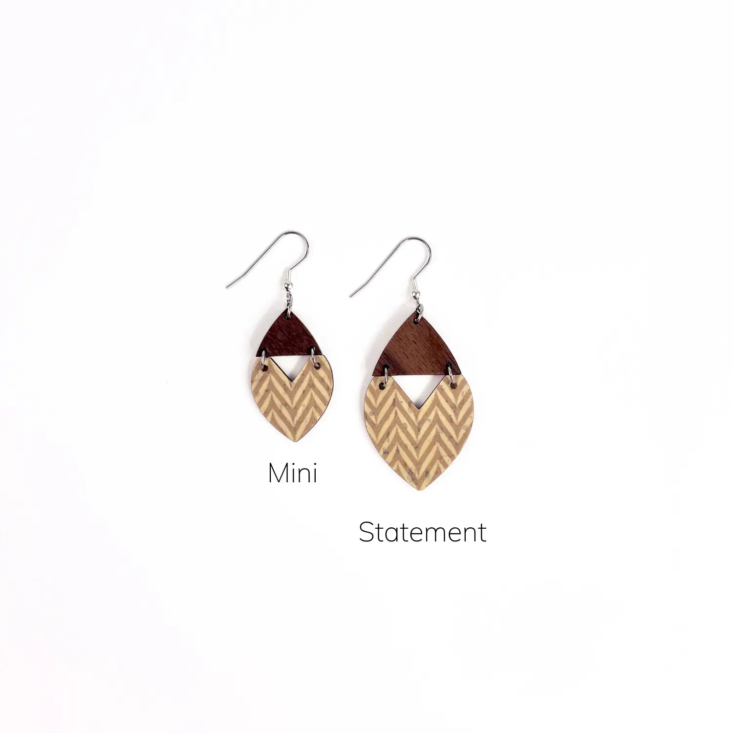 Scarlett Cork + Wood Earrings Creek + Elm