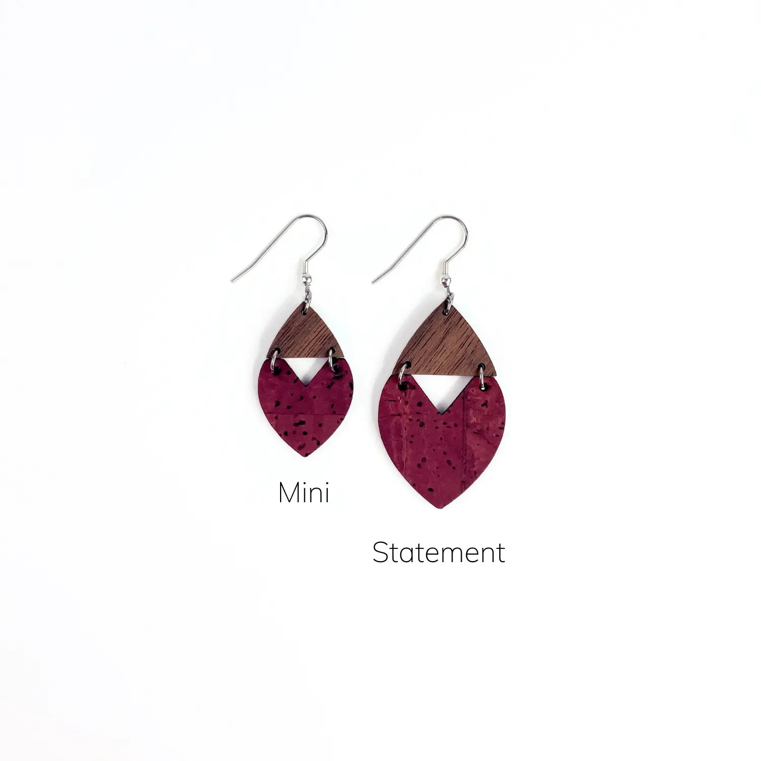 Scarlett Cork + Wood Earrings Creek + Elm