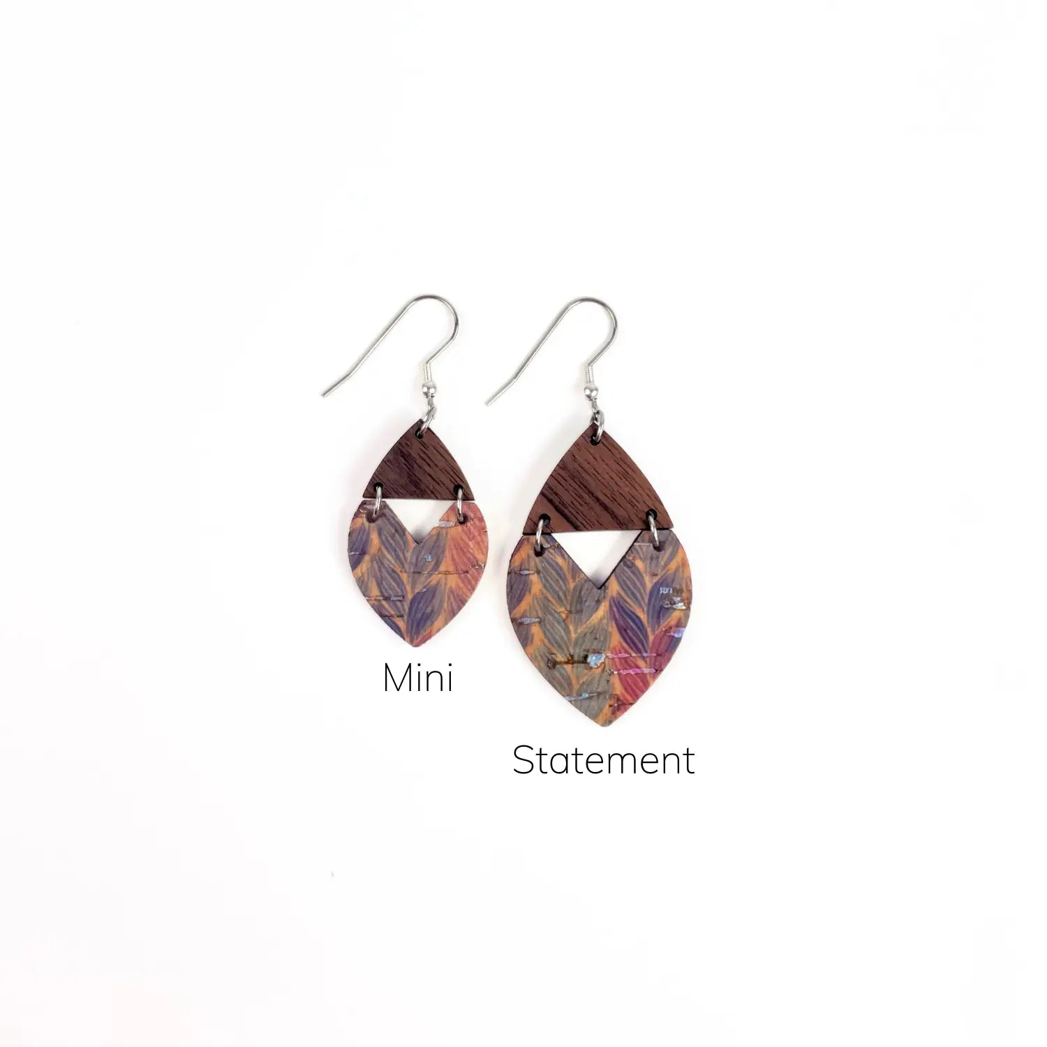 Scarlett Cork + Wood Earrings Creek + Elm