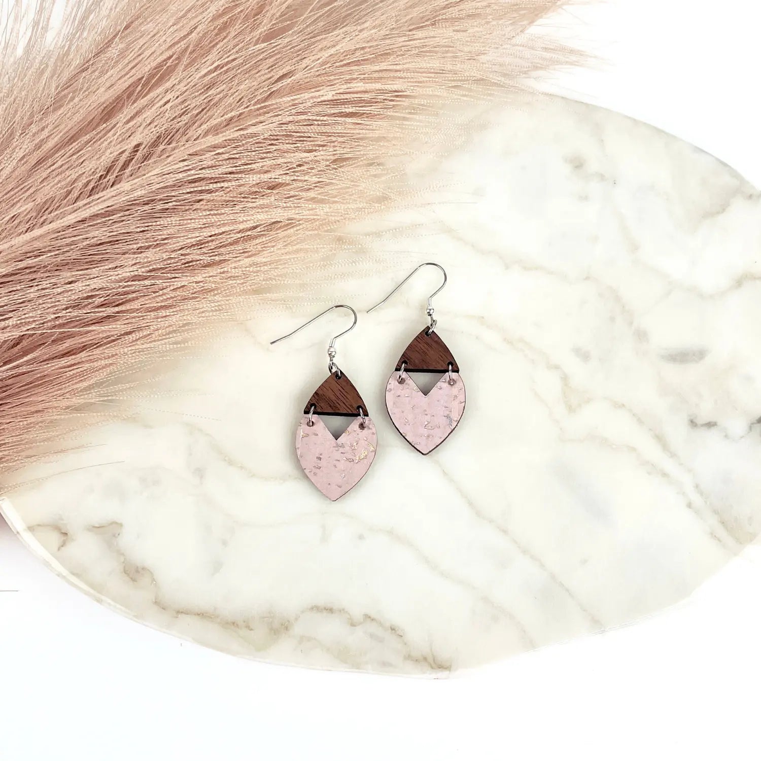 Scarlett Cork + Wood Earrings Creek + Elm