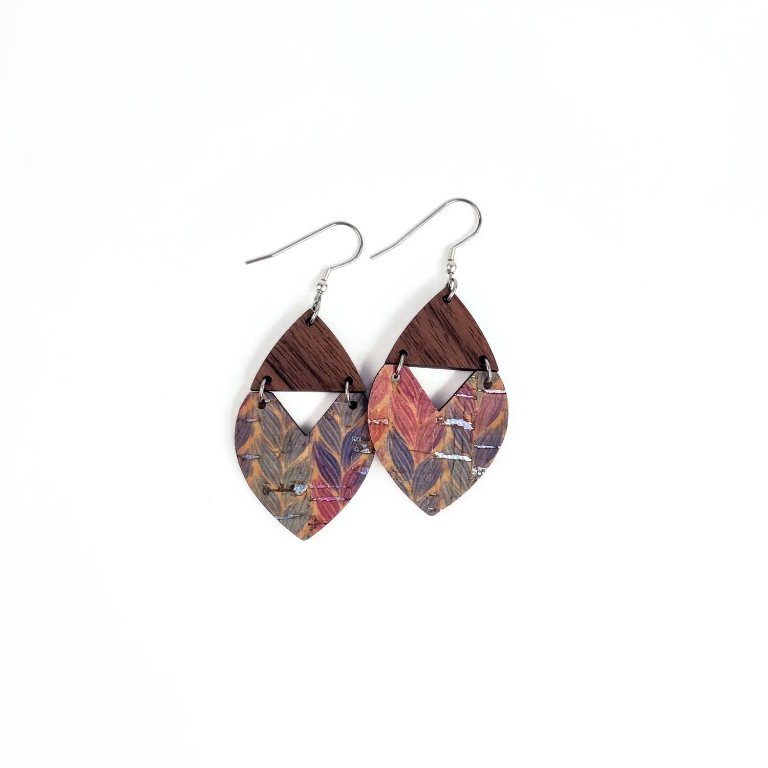 Scarlett Cork + Wood Earrings Creek + Elm