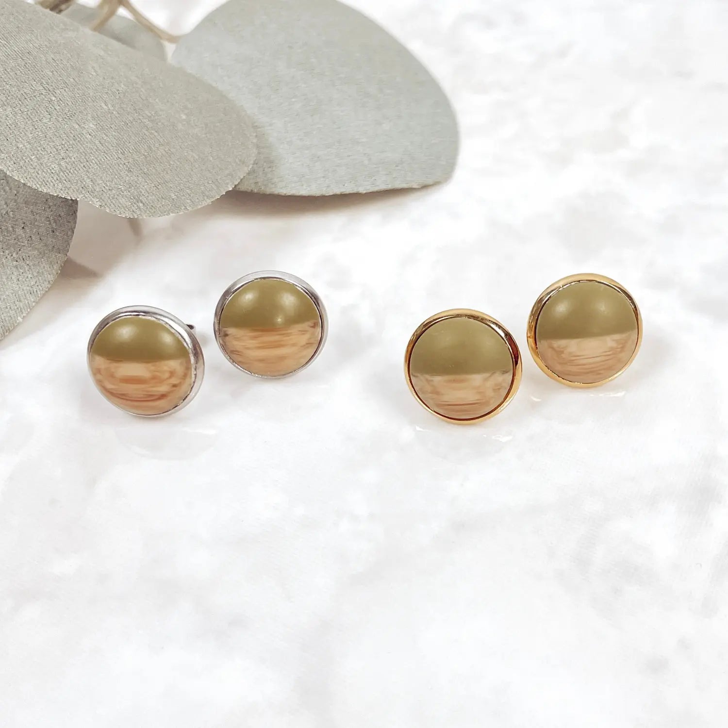 Taylor Stud Earrings-Sage Green Creek + Elm
