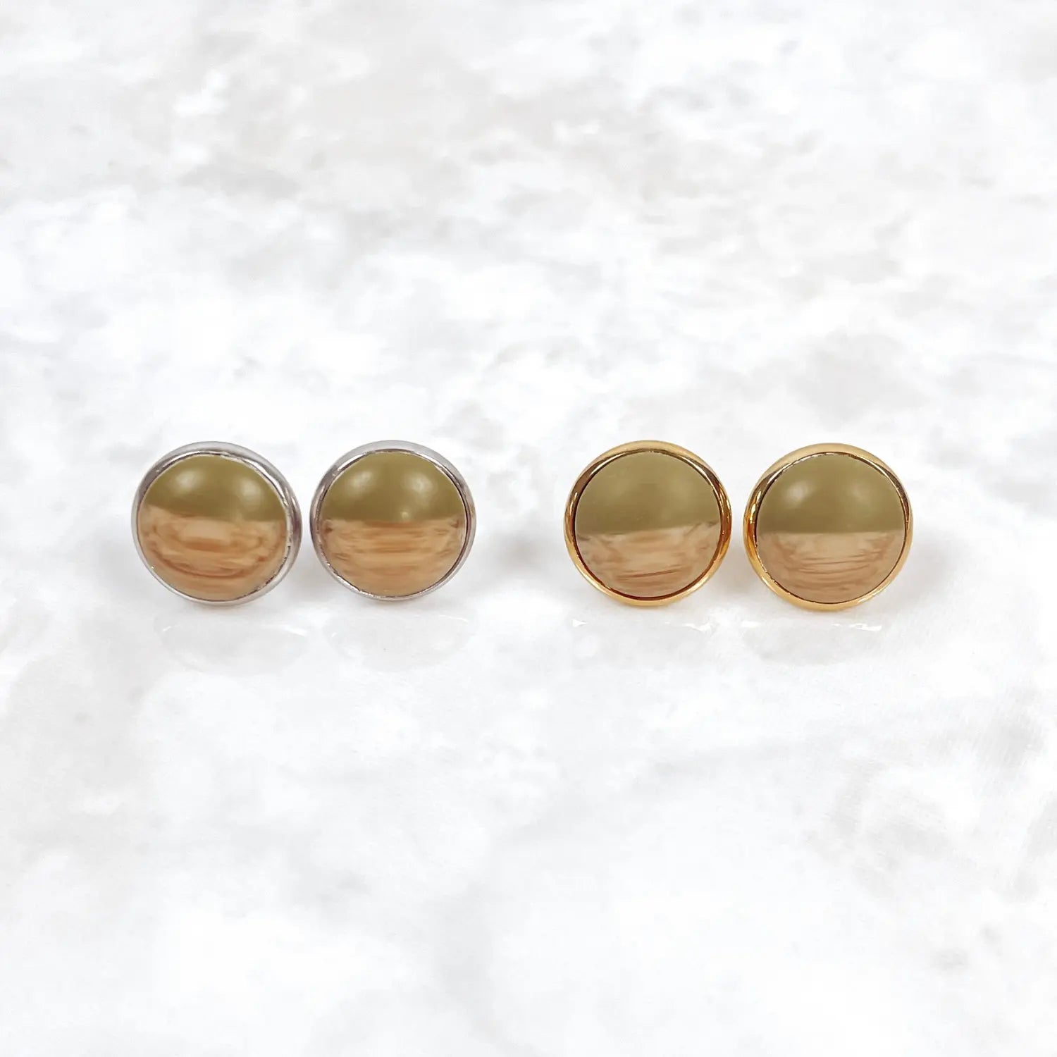Taylor Stud Earrings-Sage Green Creek + Elm
