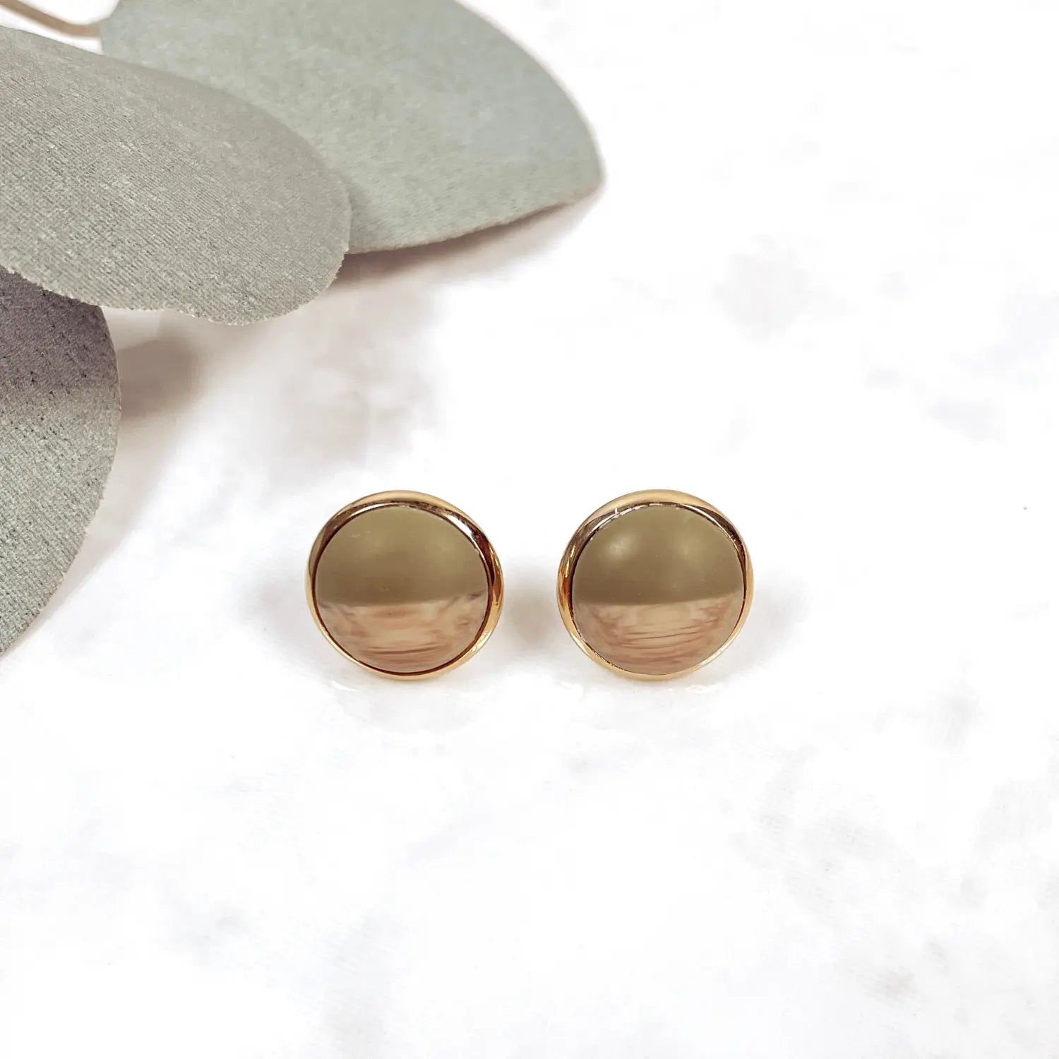 Taylor Stud Earrings-Sage Green Creek + Elm