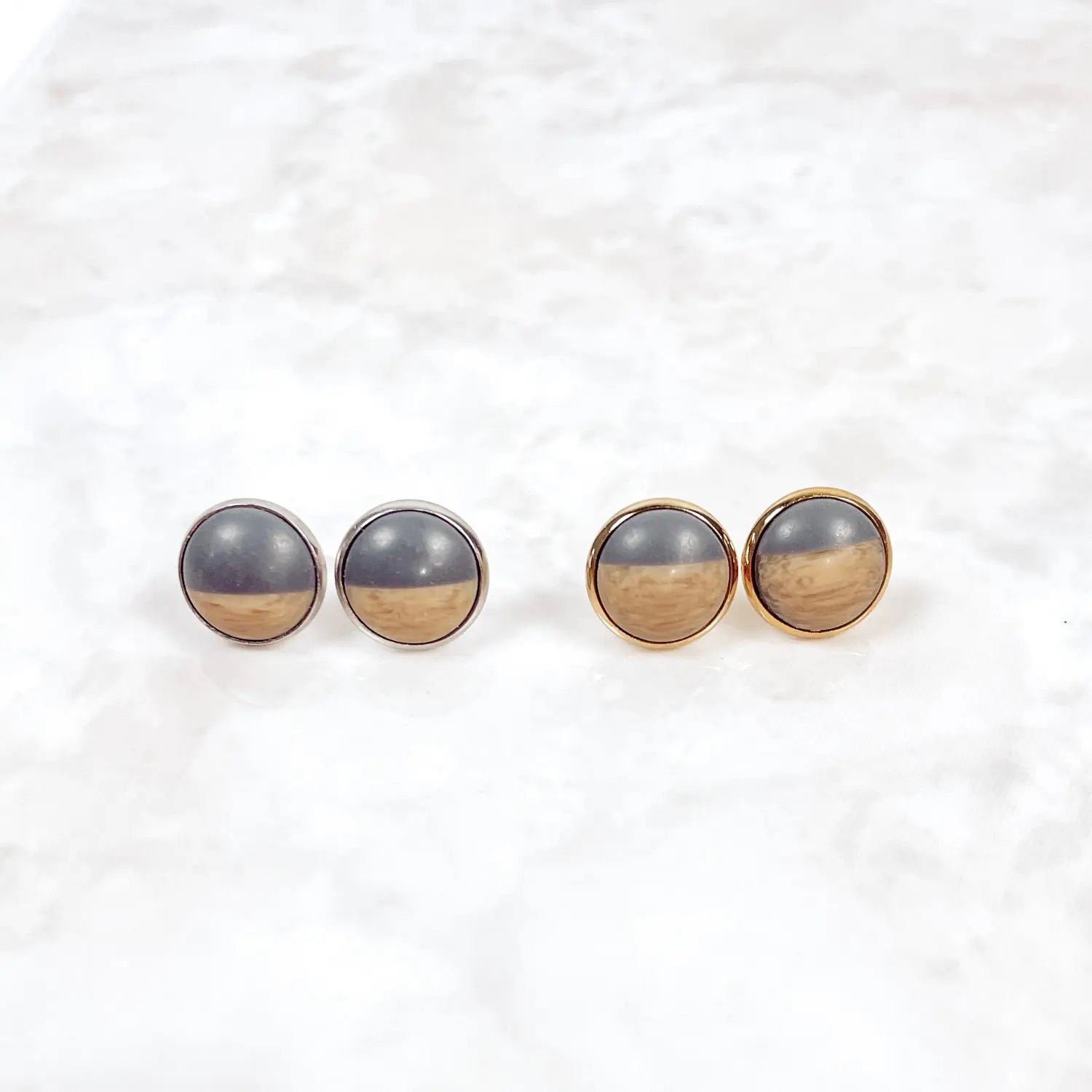 Taylor Stud Earrings-Slate Gray Creek + Elm