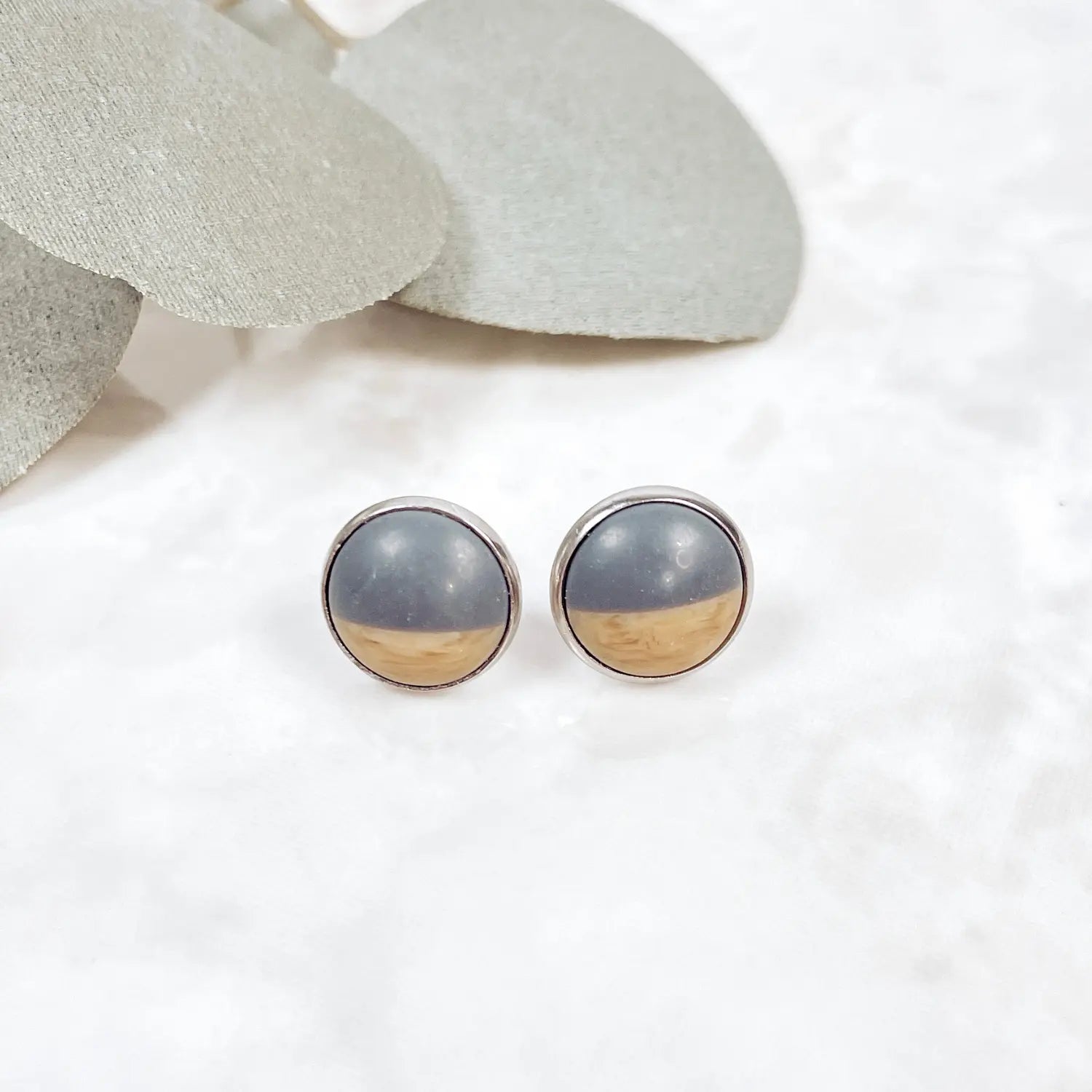 Taylor Stud Earrings-Slate Gray Creek + Elm