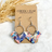 Wren Cork and Gold Accent Dangly Earrings-Autumn Meadows Creek + Elm