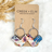 Wren Cork and Gold Accent Dangly Earrings-Autumn Floral Creek + Elm