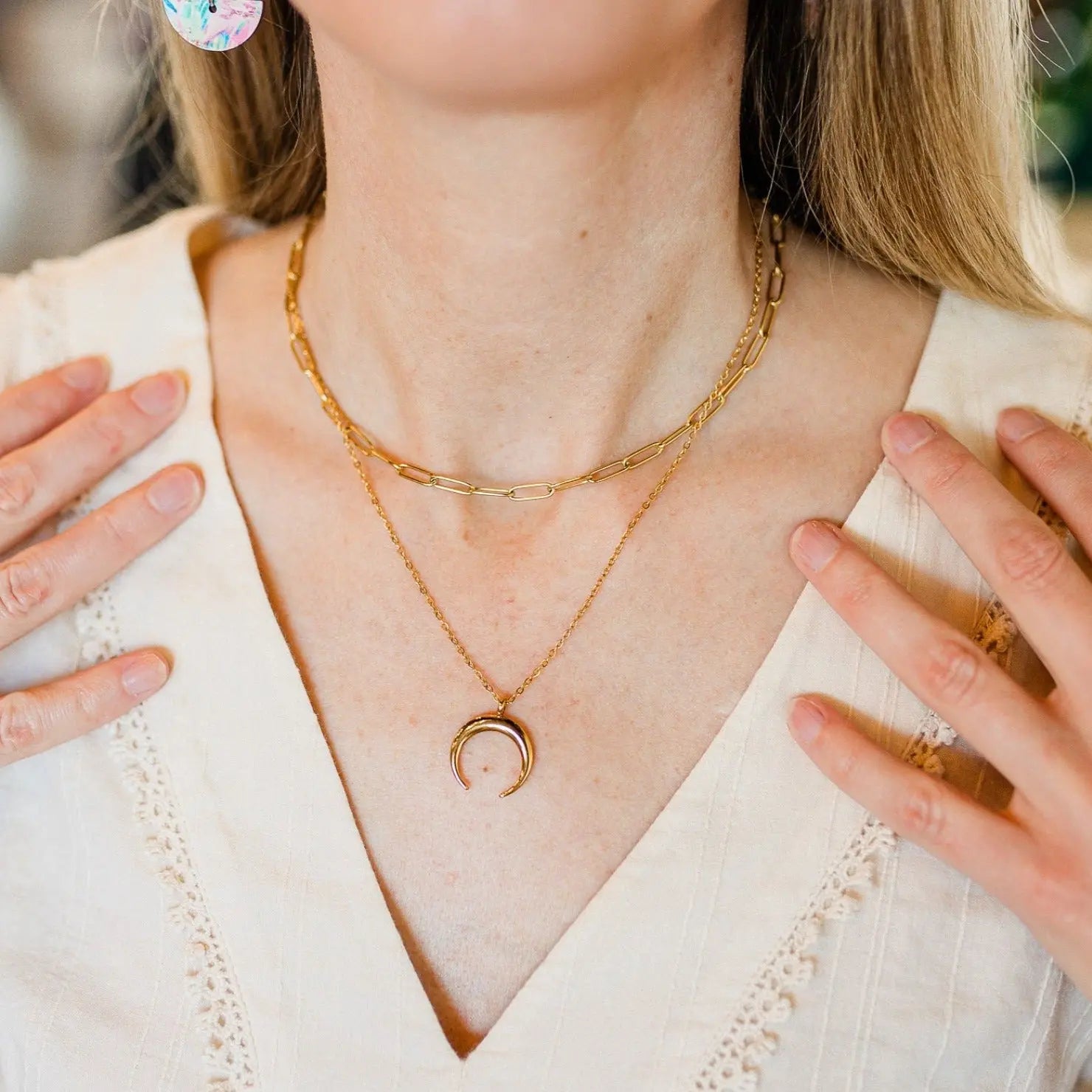 Paperclip Chain Necklace- 18K Gold Creek + Elm