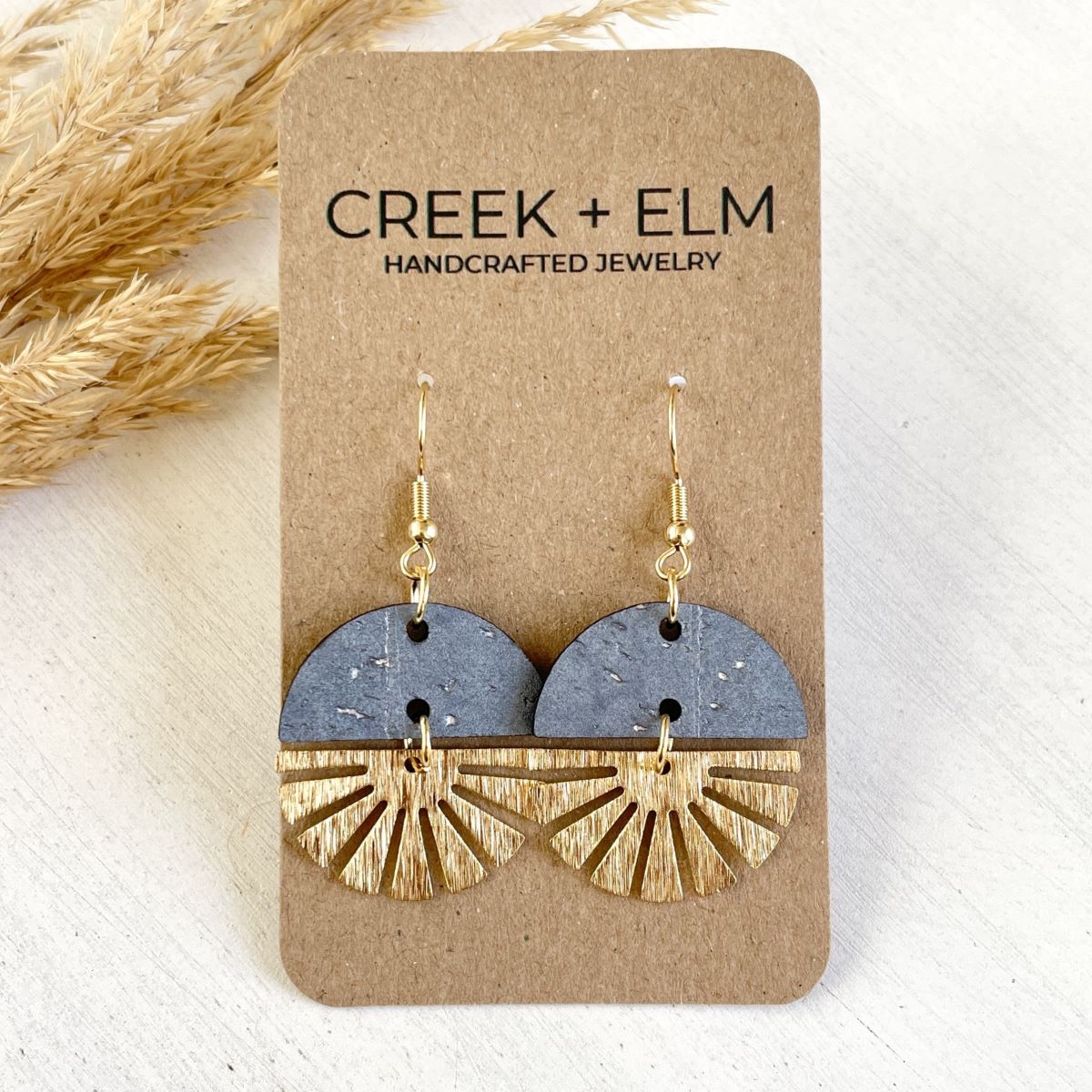 Claire Golden Sunburst Swivels- Pearl Gray