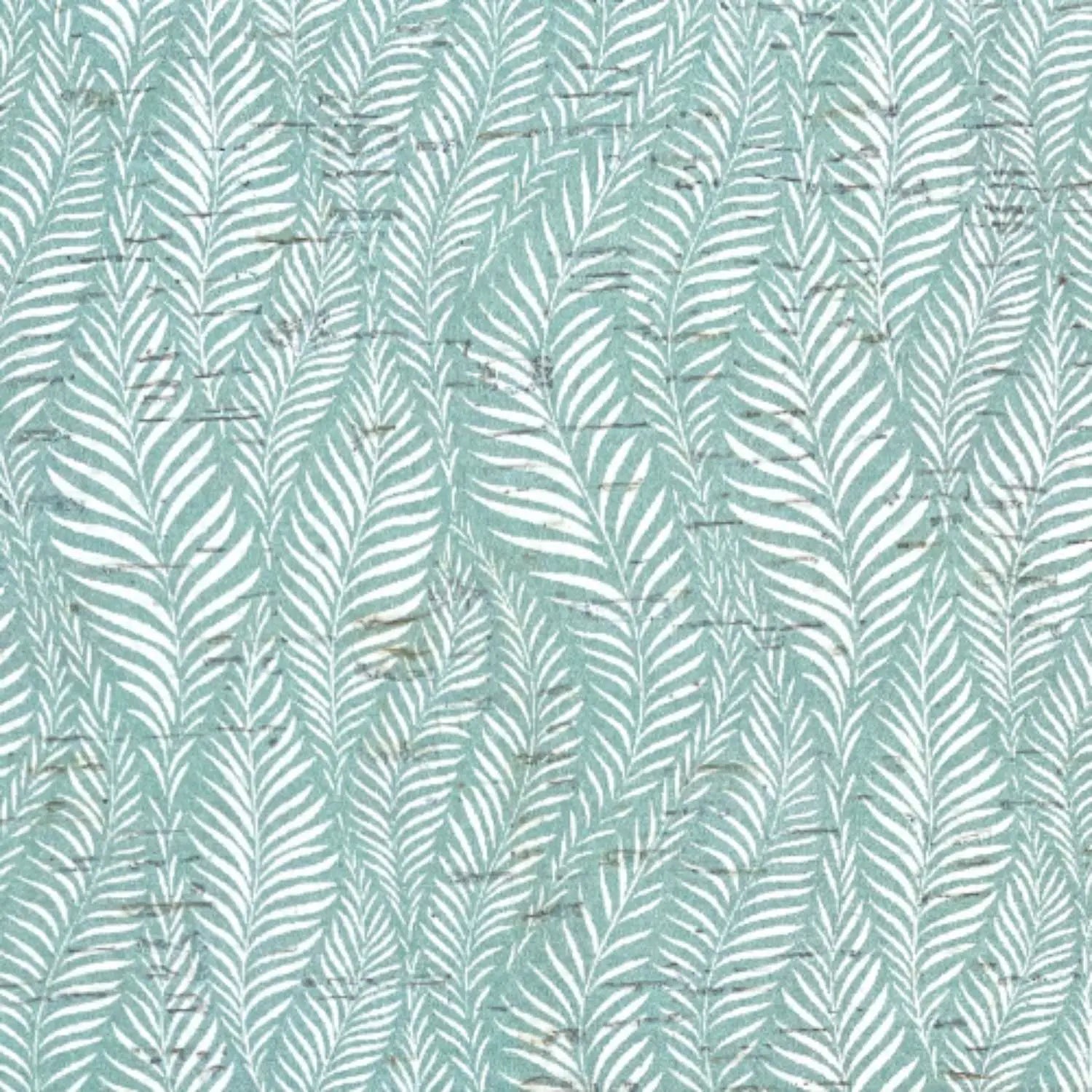 Charlie Walnut Wood and Cork Earrings-Teal Leaves