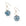 Elizabeth Gold Hexagon and Cork Earrings-Blue Dots