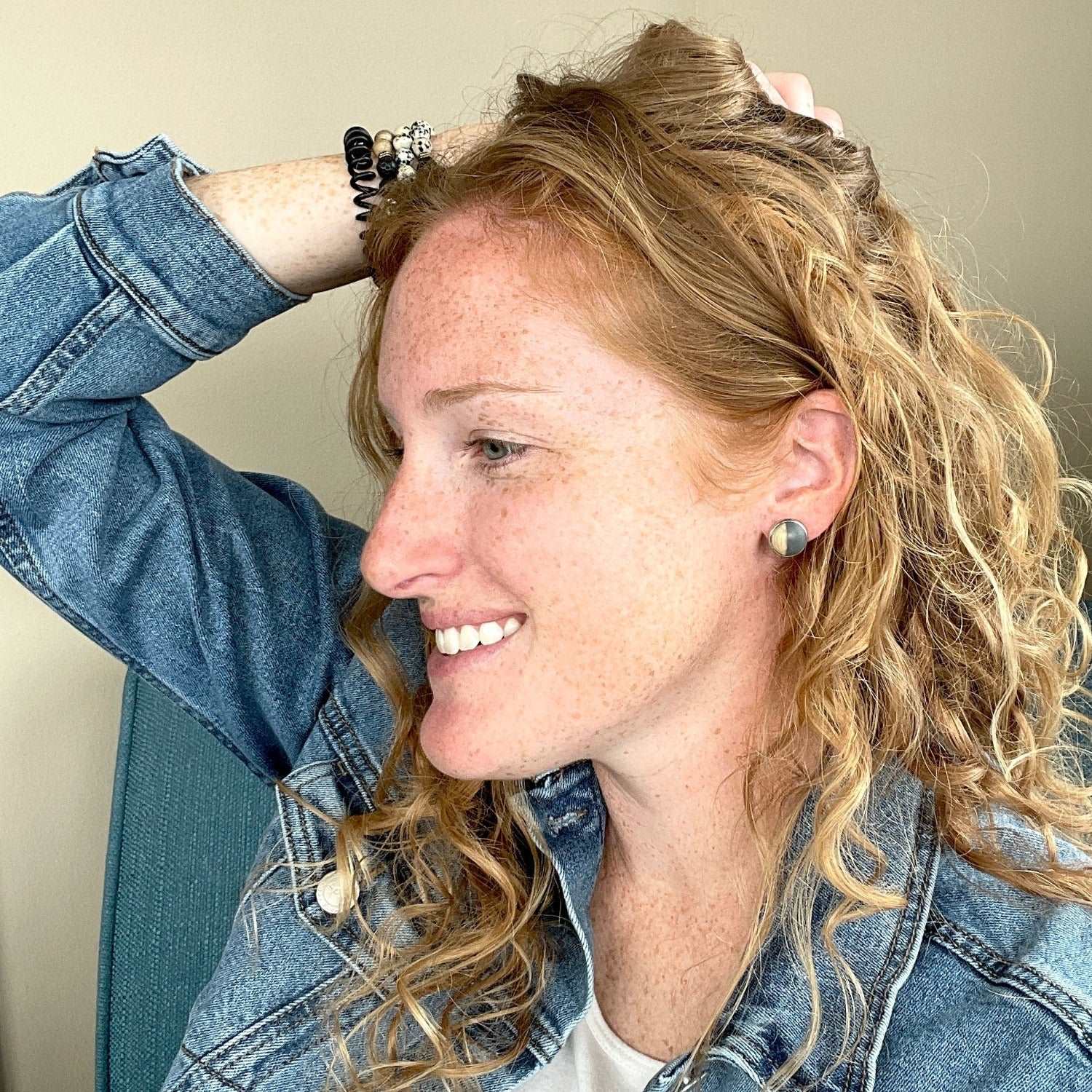 Taylor Stud Earrings-Slate Gray
