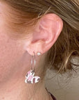 Juliet Heart Hoop Cork Earrings-Blush Pink
