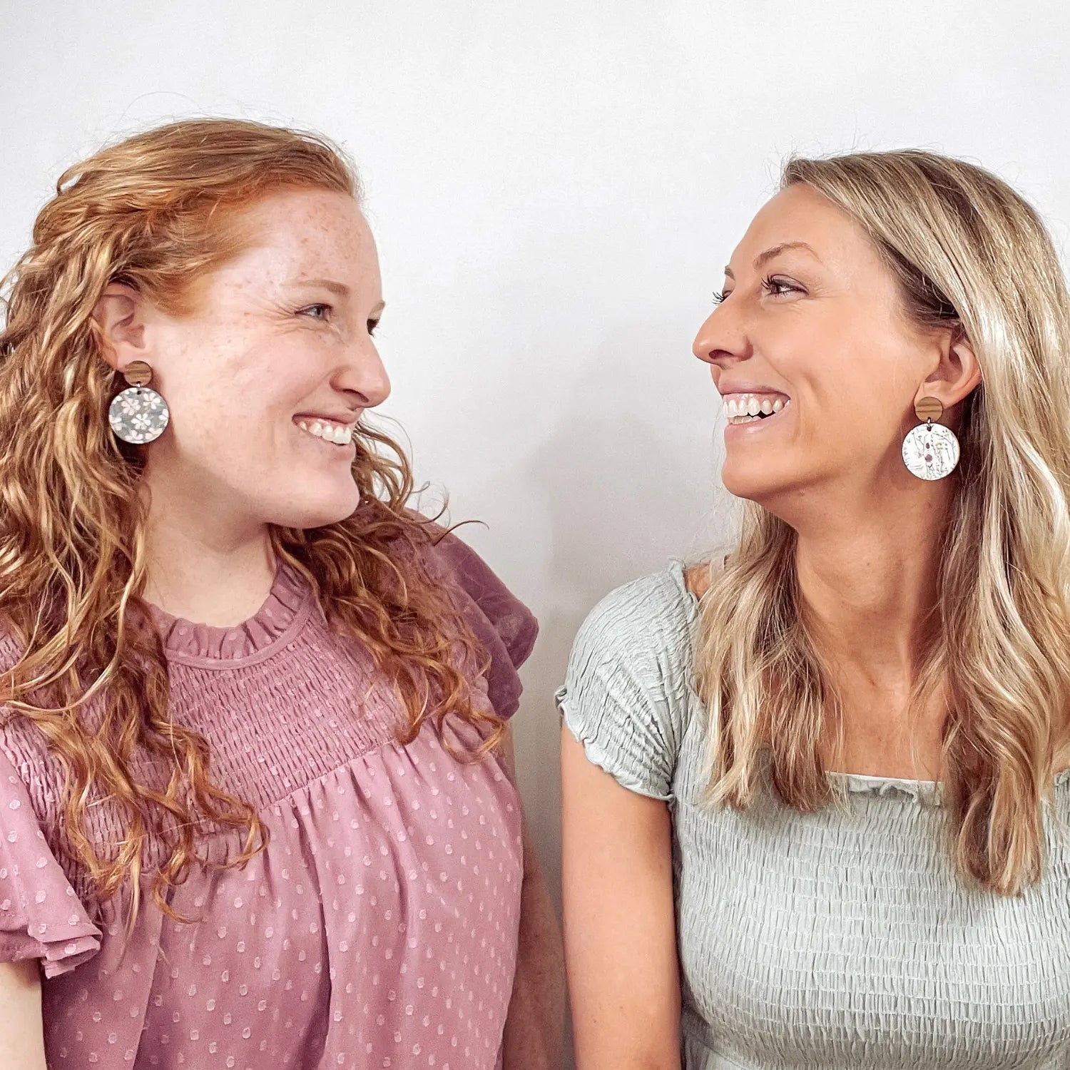 Liyra Cork and Walnut Wood Circle Earrings- Wildflowers Creek + Elm