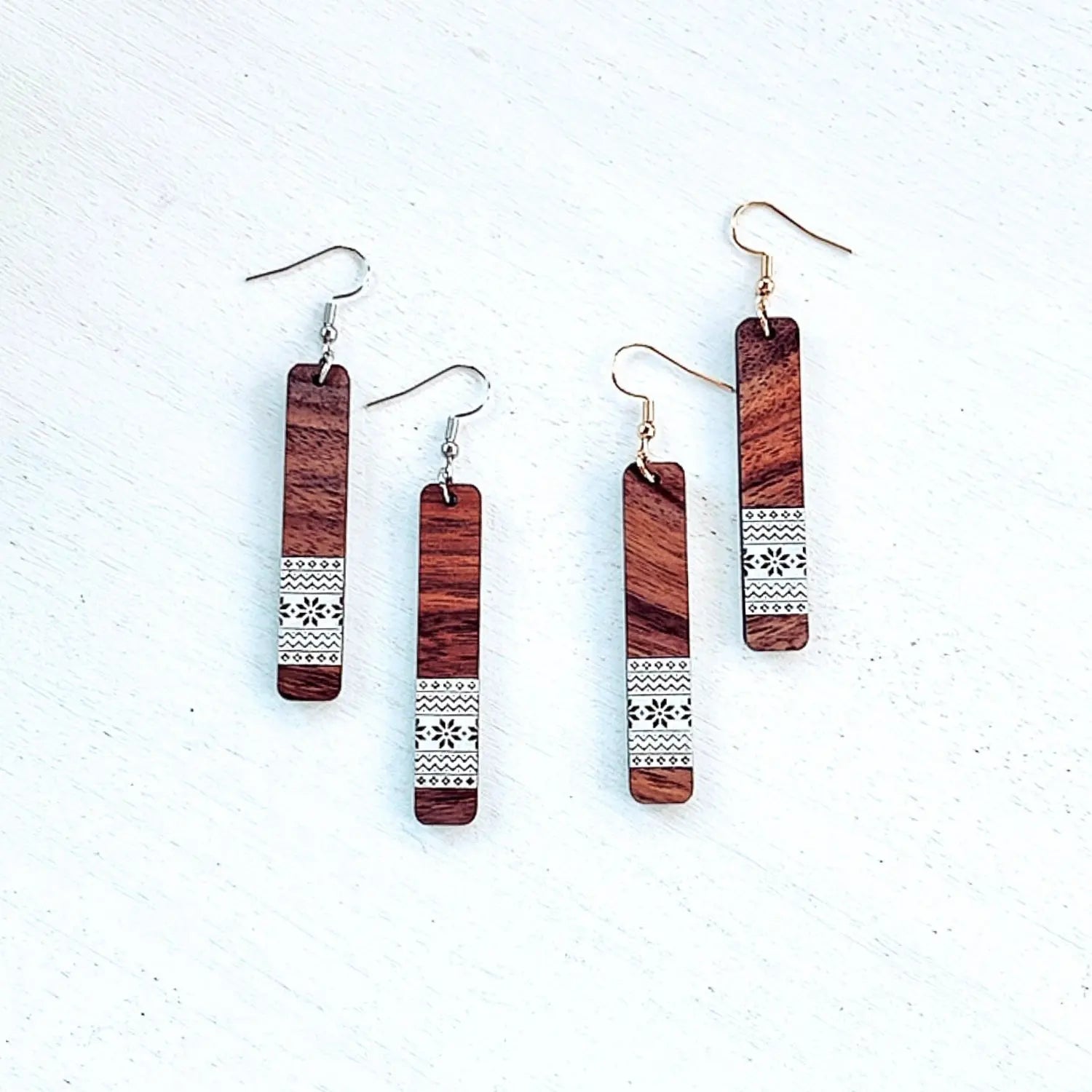 Noelle Holiday Wood Earrings Creek + Elm