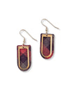 Lena Buffalo Plaid and Arch Accent Cork Earrings Creek + Elm