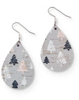 Teardrop Christmas Tree Cork Earrings Creek + Elm