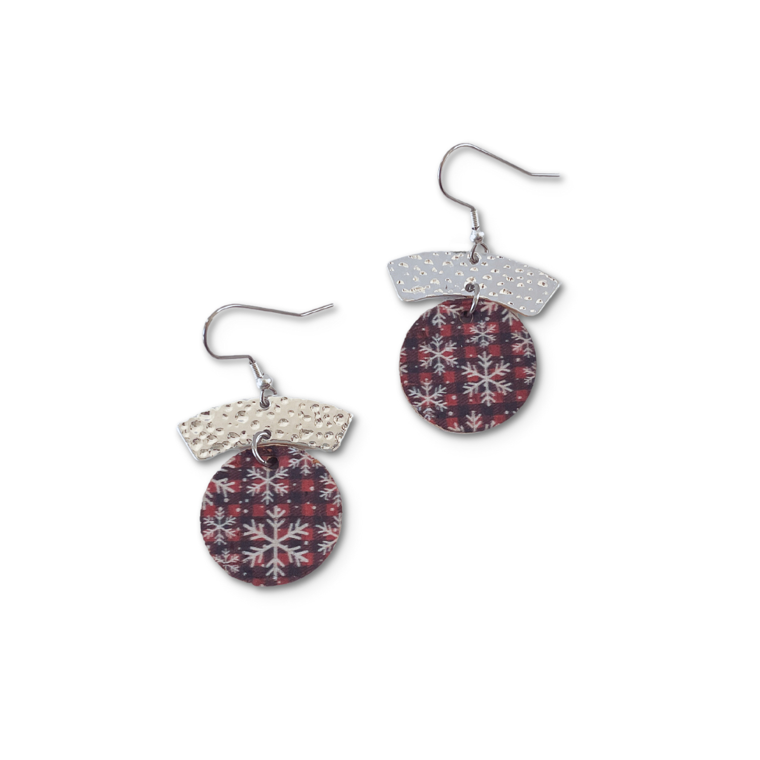 Esmé Snowflake Cork and Arch Accent Earrings
