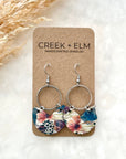 Amelia Cork and Gold Accent Dangly Earrings Creek + Elm