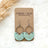 Amelia Cork and Gold Accent Dangly Earrings-Seafoam Green