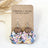 Cora heirloom floral cork and walnut earrings with natural wood detail