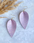 Henley Cork Dangly Leaf Earrings-Blush Creek + Elm