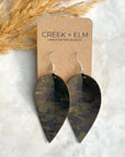 Henley Cork Dangly Leaf Earrings-Camo Creek + Elm