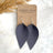 Henley Cork Dangly Leaf Earrings-Charcoal Creek + Elm