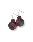 Cora Plaid Cork Earrings with Walnut Wood Accent Creek + Elm