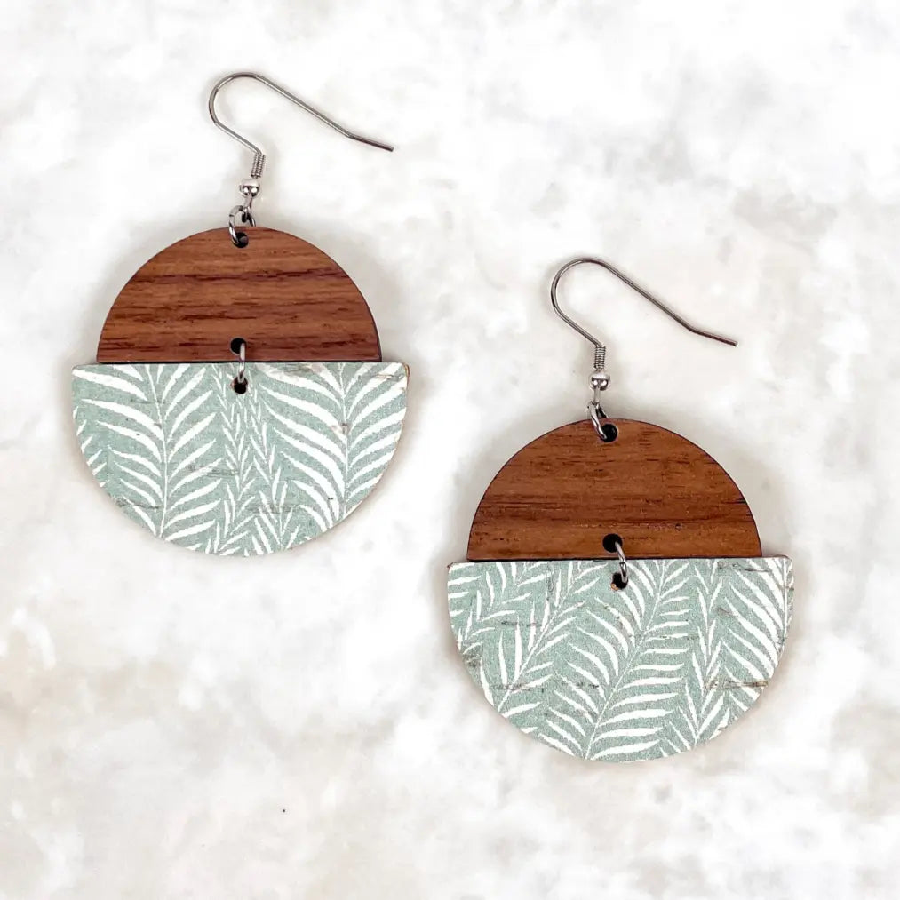 Everly Cork + Wood Earrings Creek + Elm