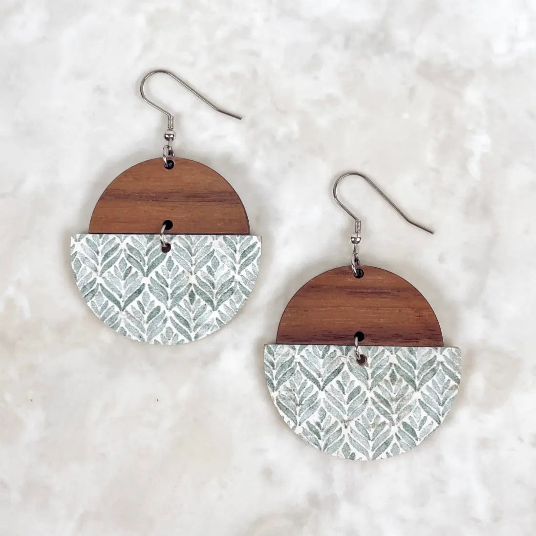 Everly Cork + Wood Earrings Creek + Elm