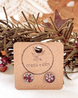 Snowflake Cork Stud Earrings Creek + Elm