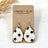 Silver Blue stars cork teardrop earrings lightweight on Creek+Elm Packaging