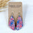  Eliza Star Spangled cork teardrop earrings on Creek+Elm Packaging 