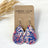 Statement Size Kendra star spangled cork teardrop earrings on packaging