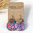 Cora Star Spangled cork and walnut earrings on Creek+Elm Packaging