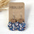 Cora Patriotic Poppies cork and walnut earrings on Creek+Elm Packaging