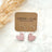 Juliet Heart Hoop Cork Earrings-Blush Pink Creek + Elm